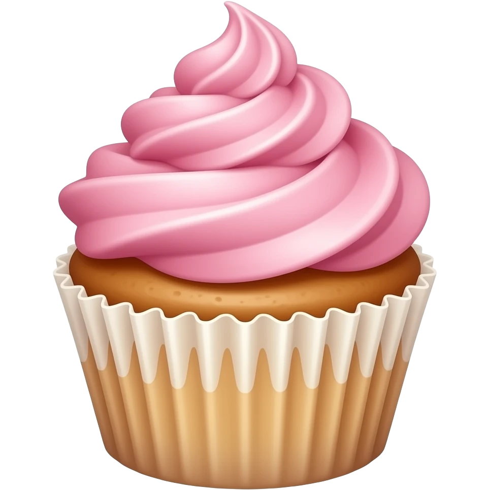 Cupcake with pink icing emoji