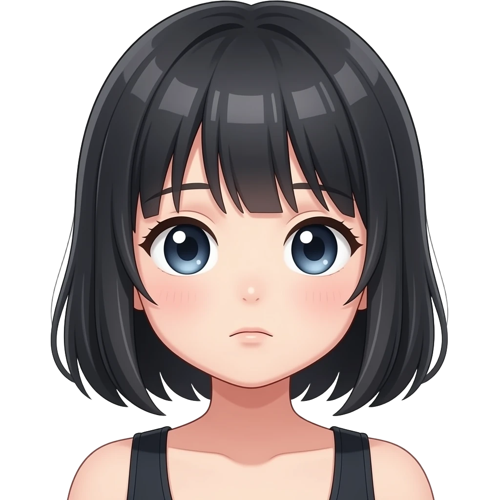 pouting amine girl emoji