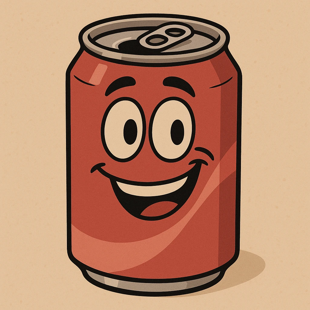 A soda can emoji