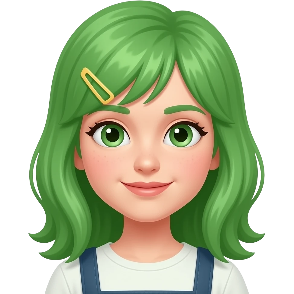 girl green clip emoji