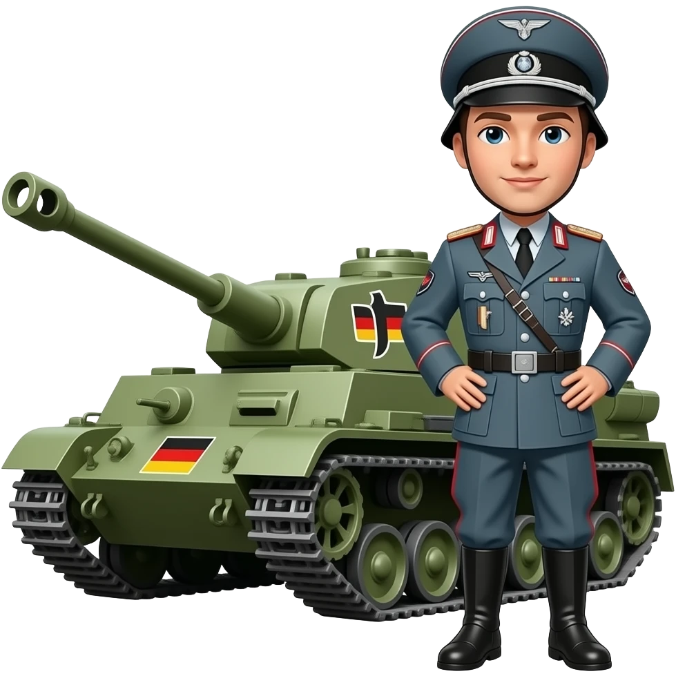 german tank + soldier emoji