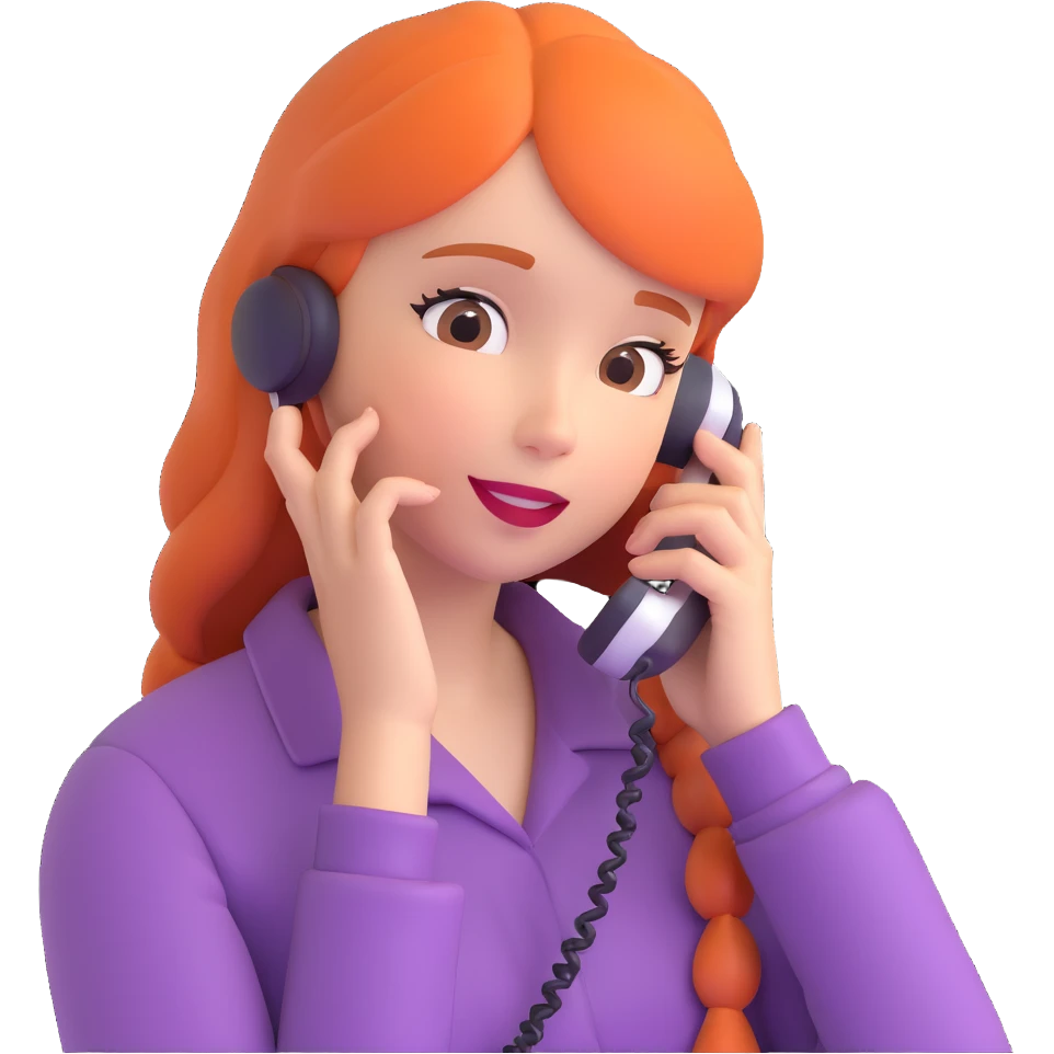 girl talking on phone bedroom background, close up pose emoji