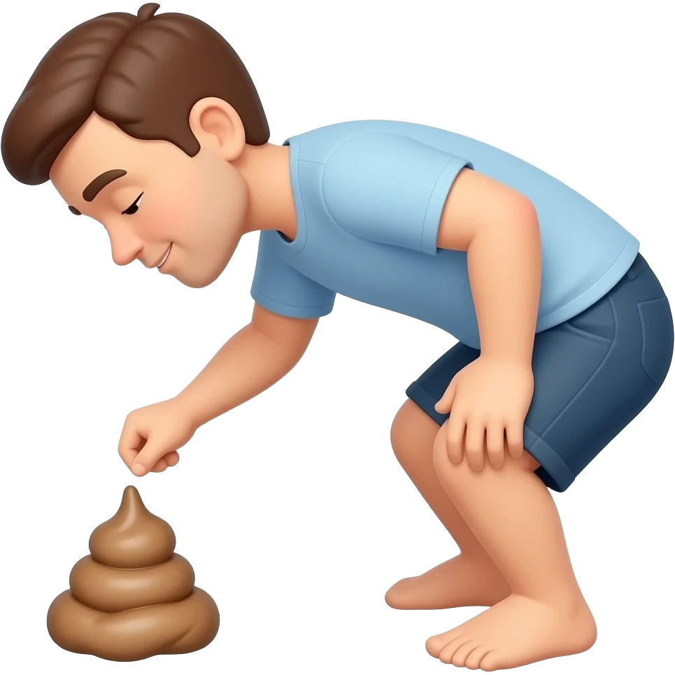 Man pooping emoji