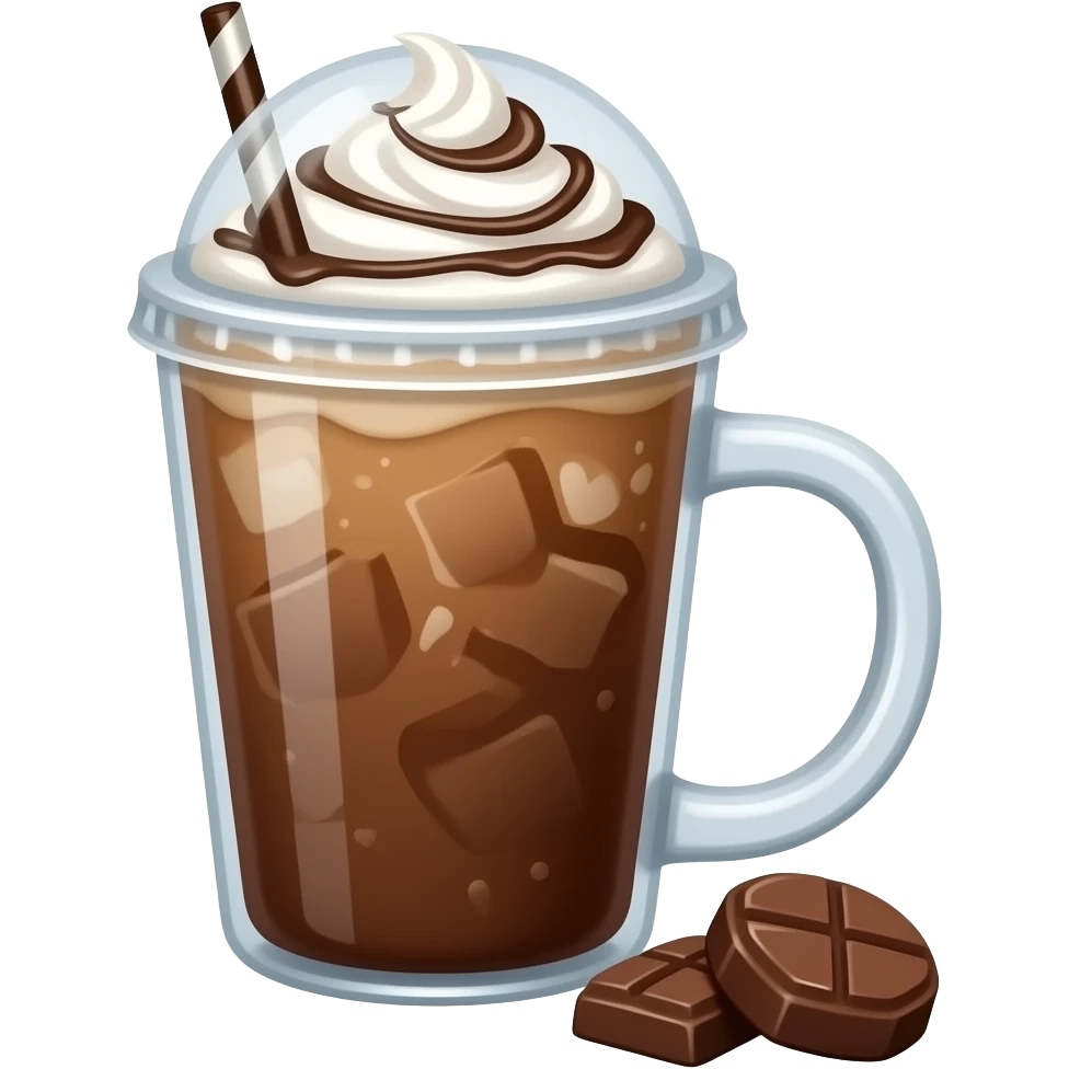 iced chocolate machiatto emoji