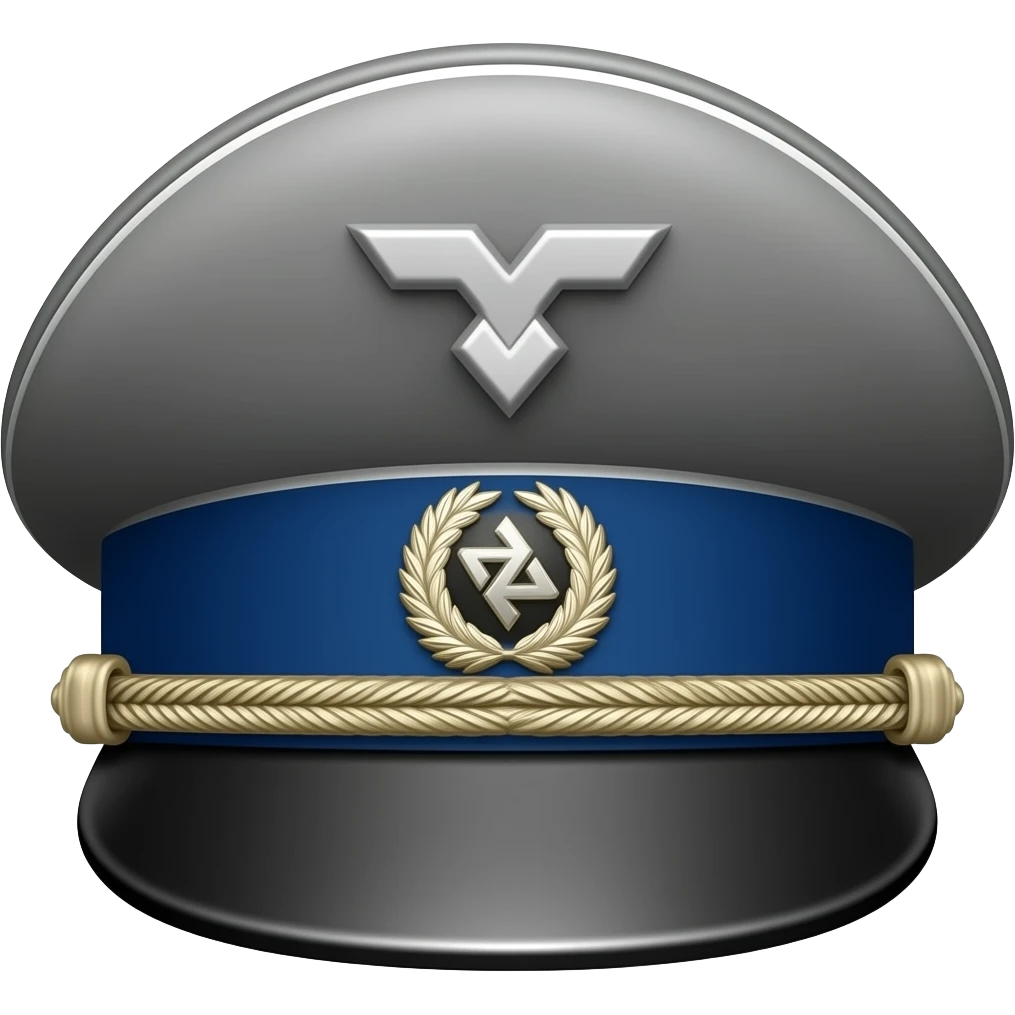 flat Israeli Nazi Kepi hat emoji