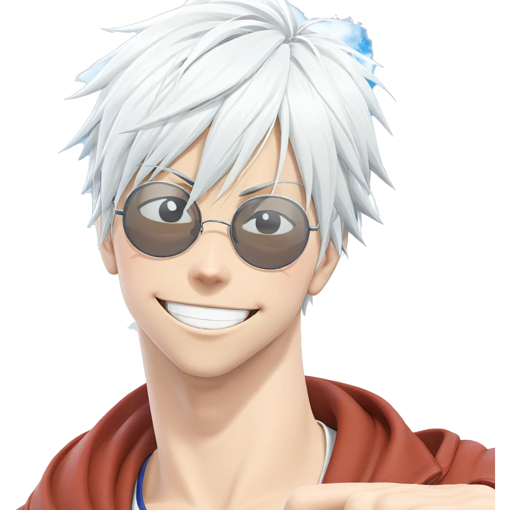 smiling gojou satoru outside emoji