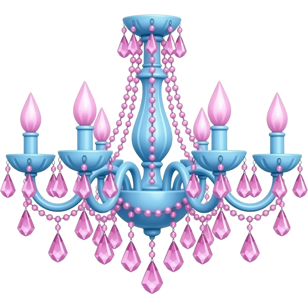blue pink  Chandelier inspired by Barbie colour palette emoji
