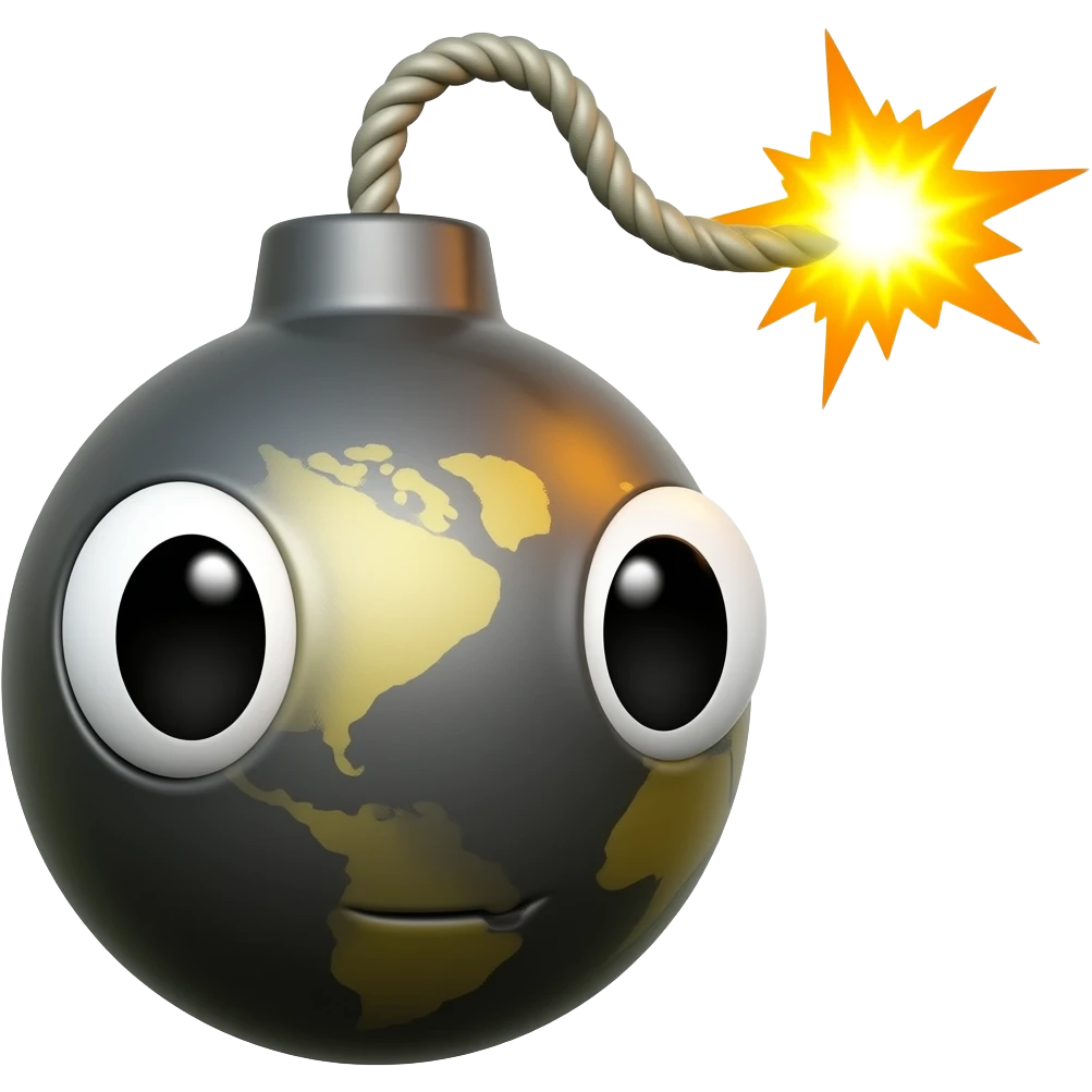 a bomb with a lit fuse emoji
