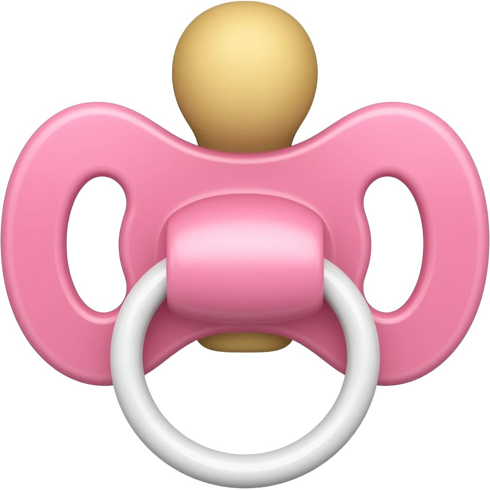 pink realistic pacifier emoji