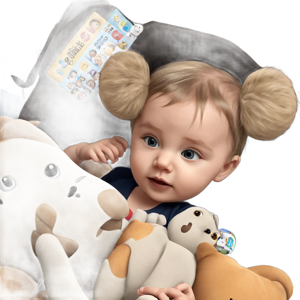 child with stuffed animal emoji