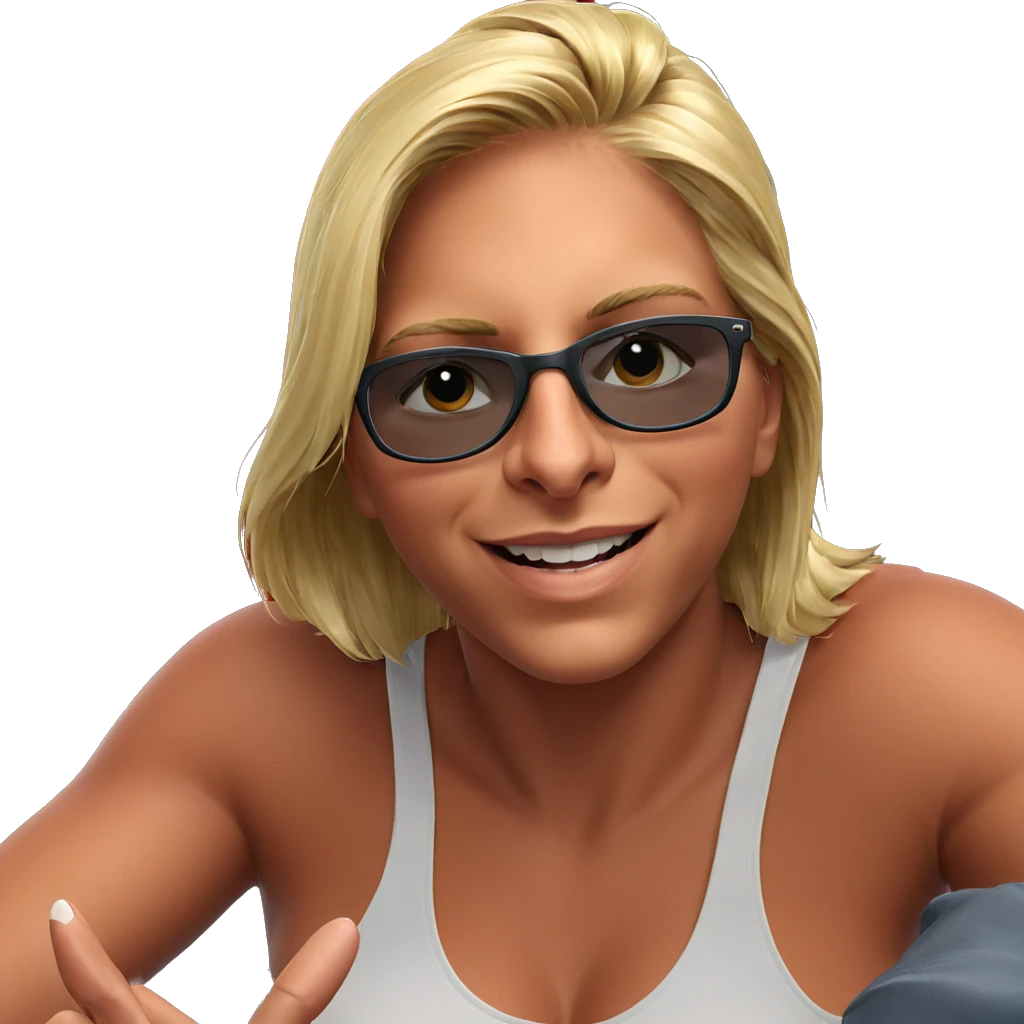 smiling girl with long blonde hair emoji