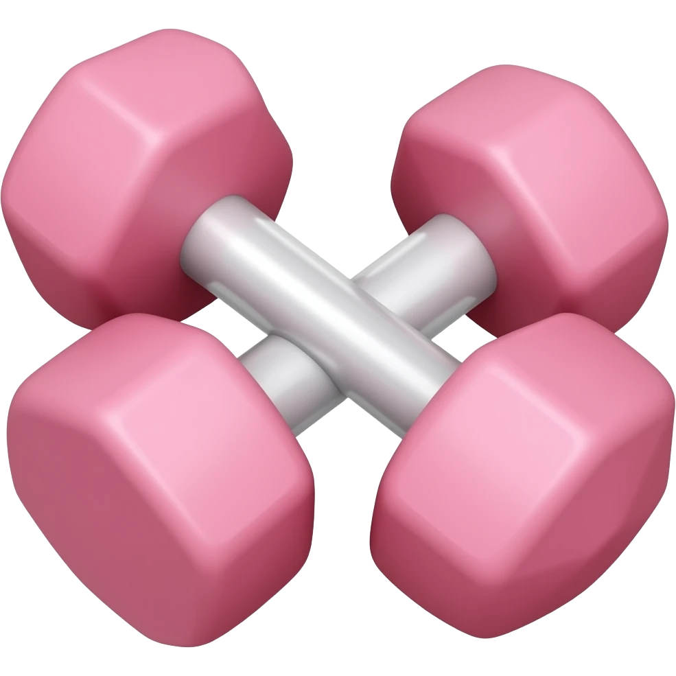 pink dumbell emoji