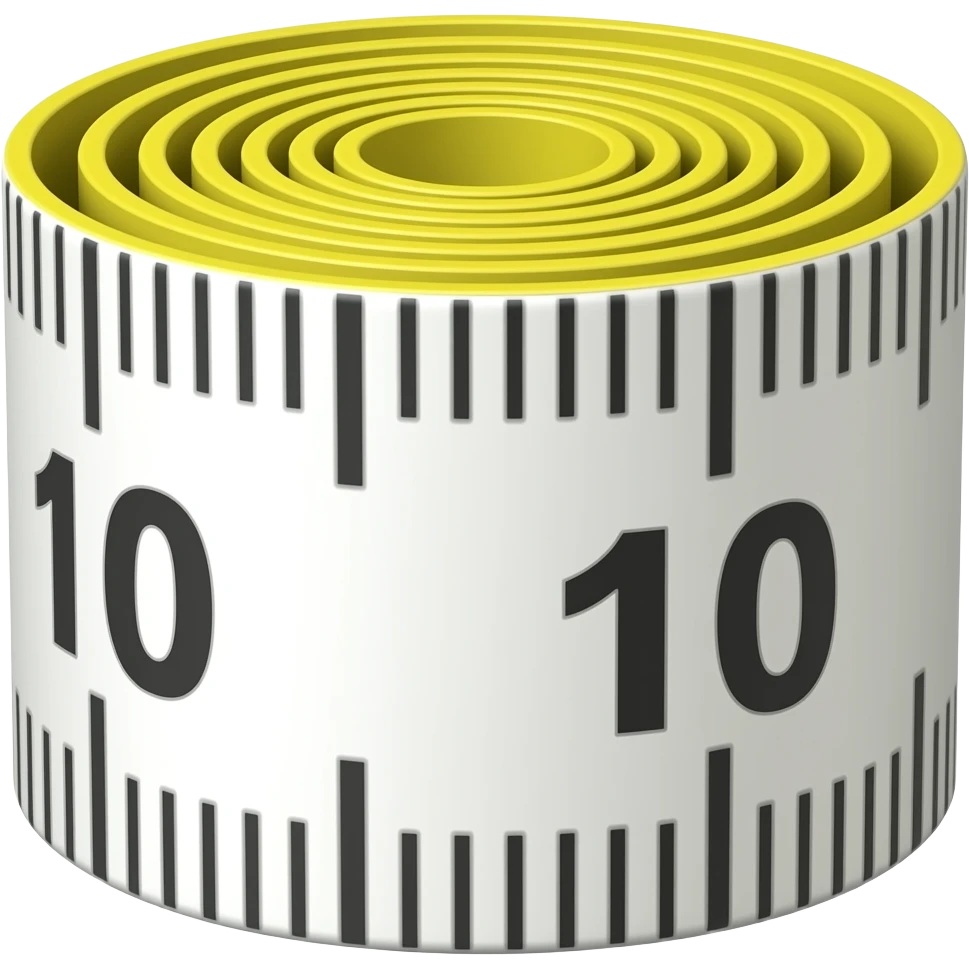 cm size meter tape emoji