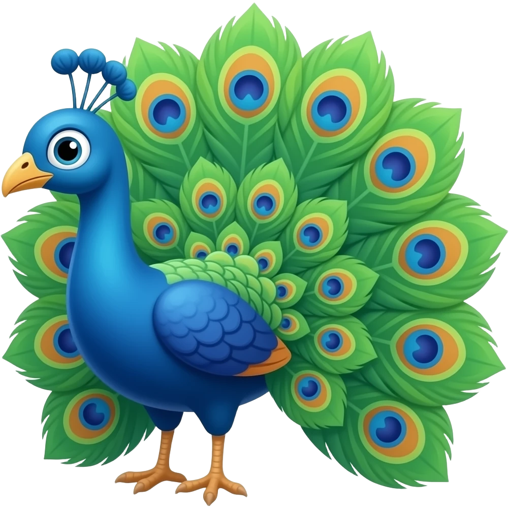 Cartoon peocock emoji