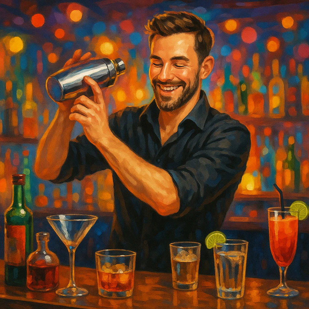 bartender mixing drinks emoji