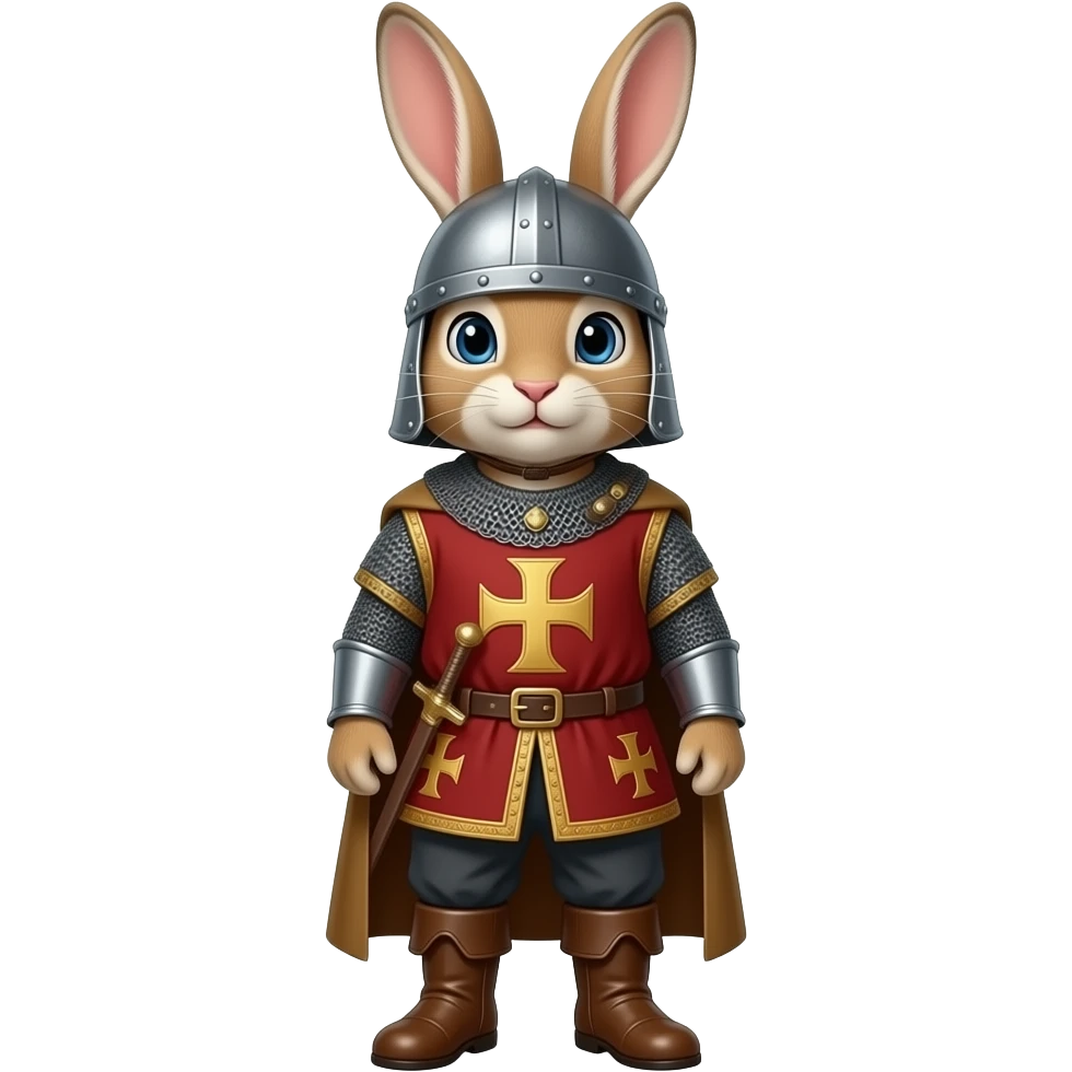 A rabbit dressed in medieval outfit emoji
