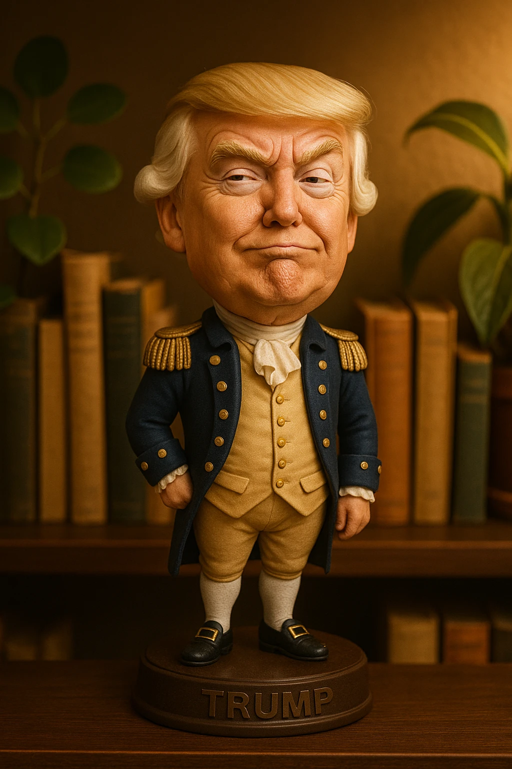 Надменный Трамп в образе Джорджа Вашингтона emoji