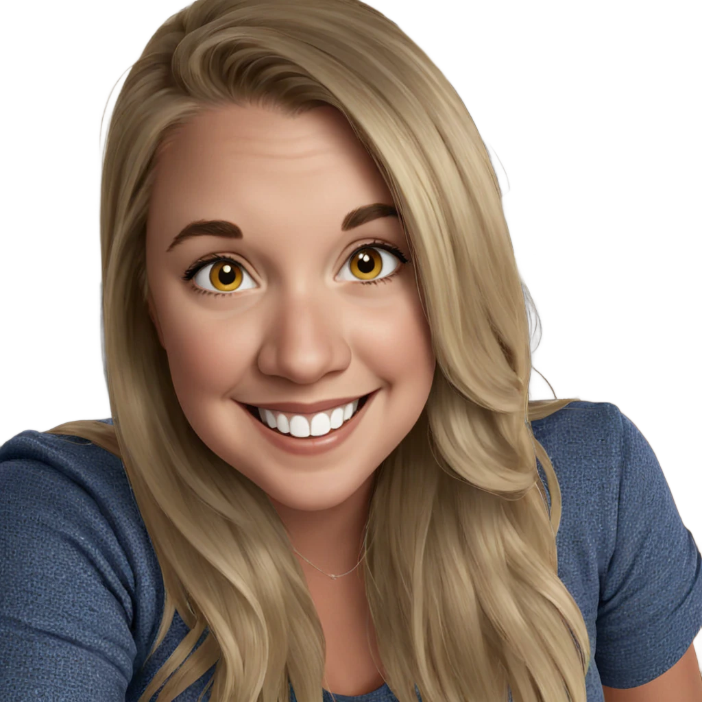 smiling girl with blonde hair emoji