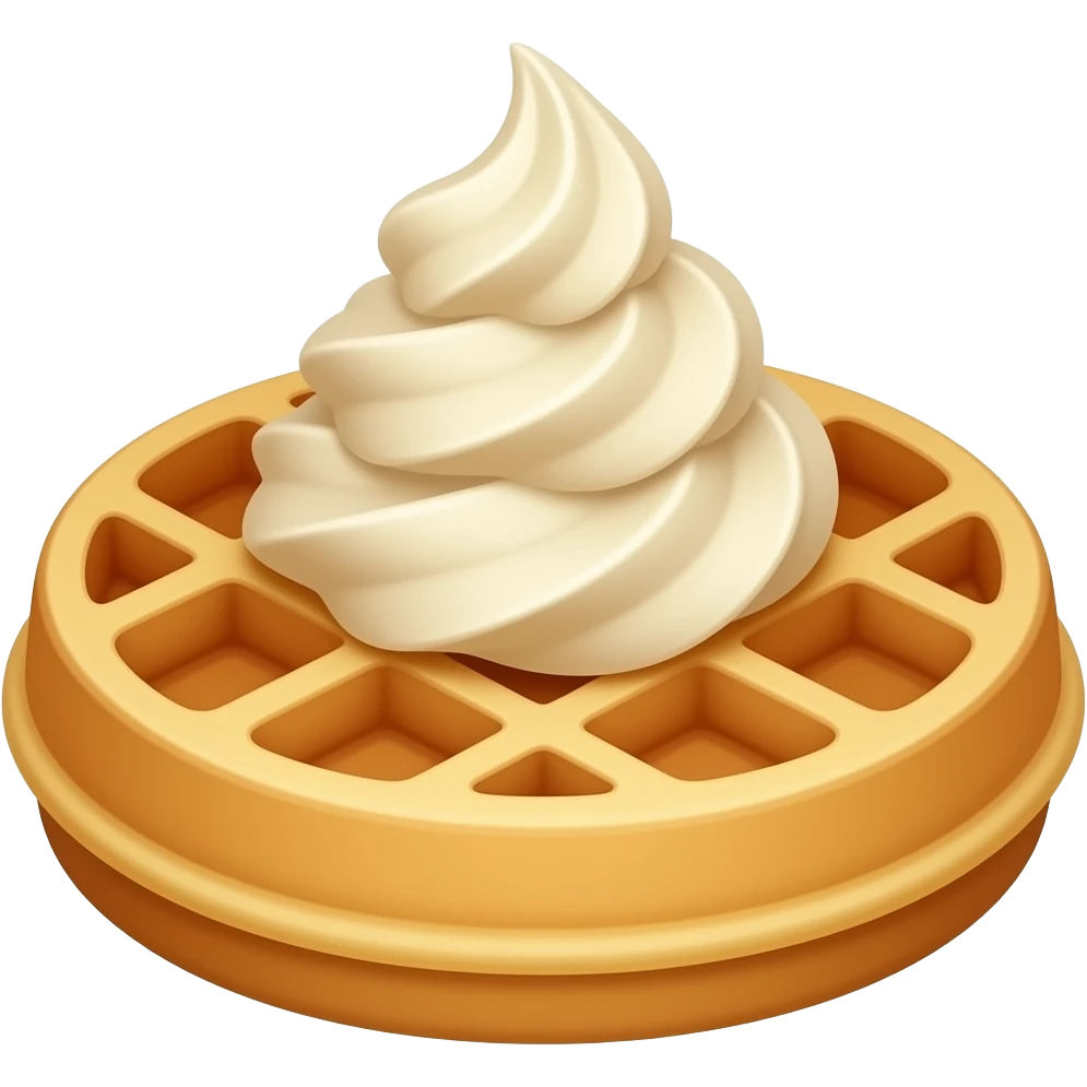 Waffles con frasa emoji