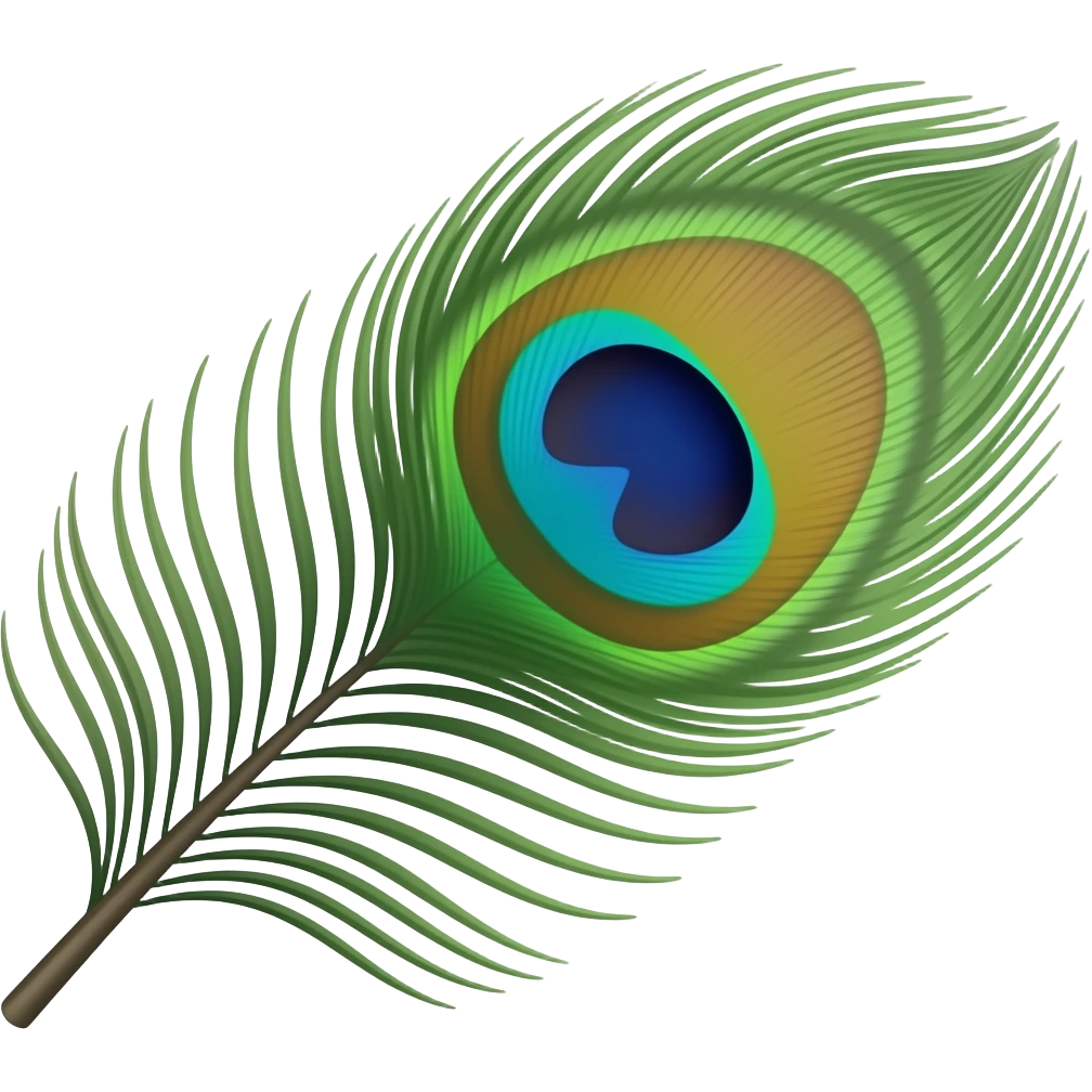 Peacock feather emoji