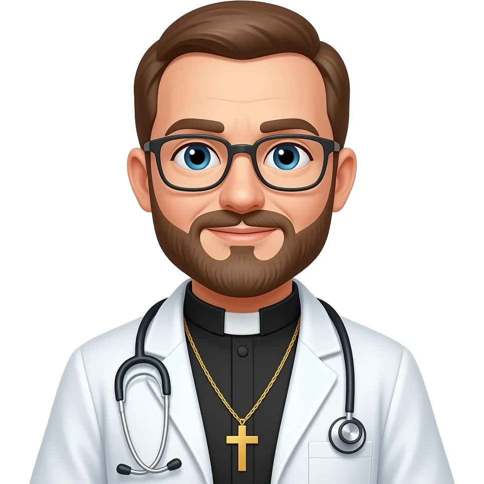 The priest is a Doctor emoji