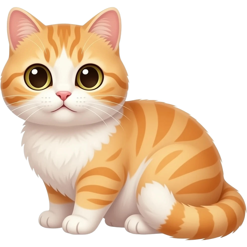 nyan fluffy peachy cat scottish fold emoji