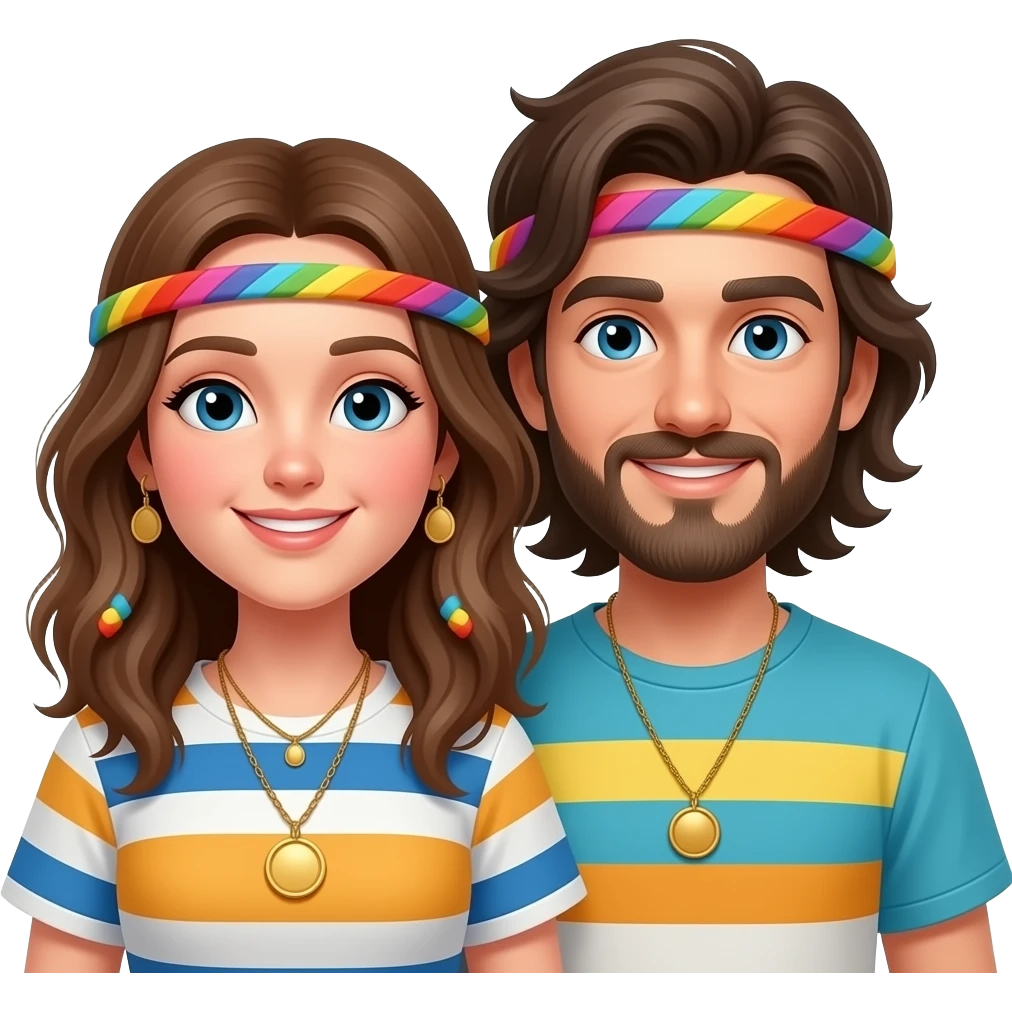 hippie couple emoji