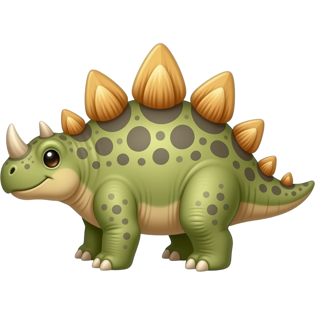 Baby stegosaurus no horns on head emoji