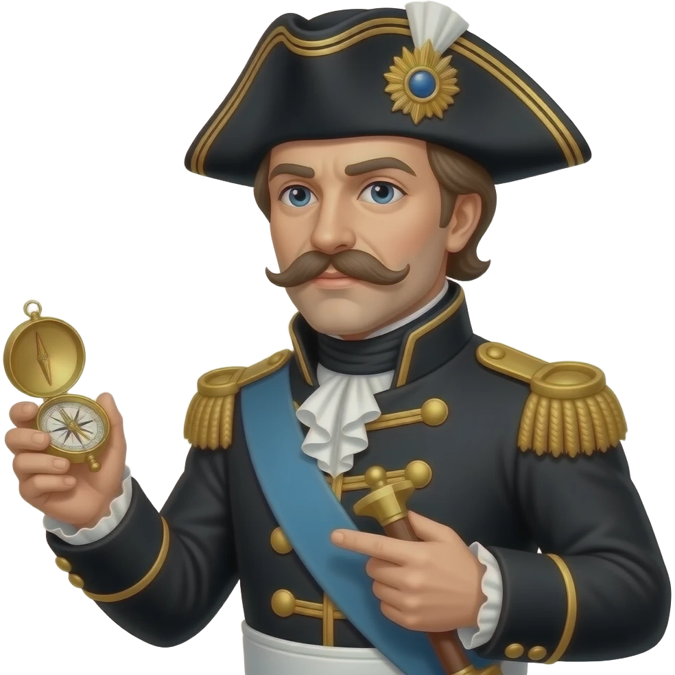 Blas de lezo. Capitan de barco siglo xviii tuerto emoji