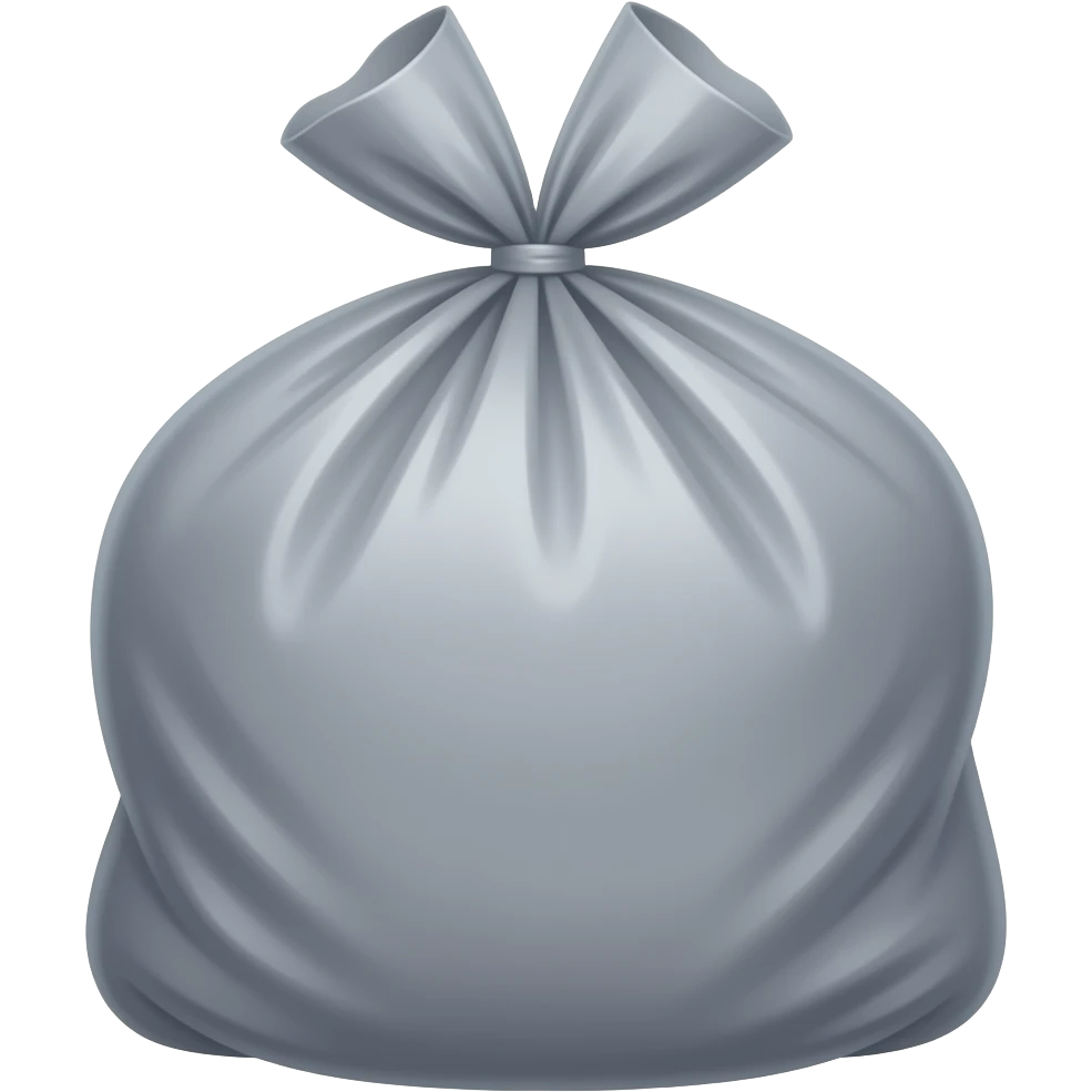 Trash Bag large pouch emoji
