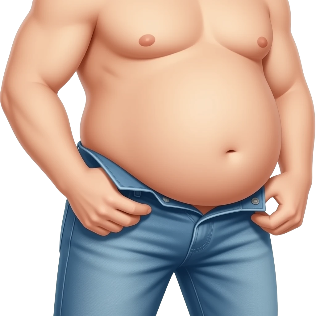 Man with bulge in pants no shirt or pants emoji