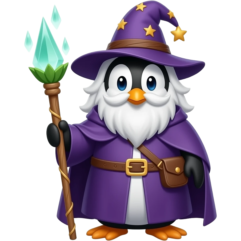 Penguin Wizard emoji