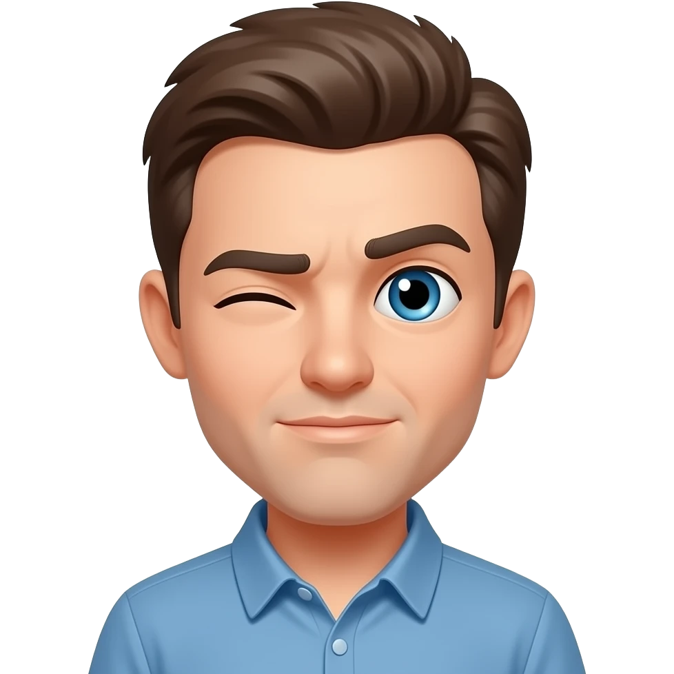 Bu emojinin bir gözünün çekik yap gözü hafif acik olacak şekilde emoji