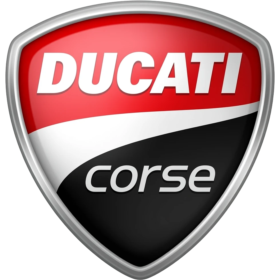 red white and black ducati corse shield emoji