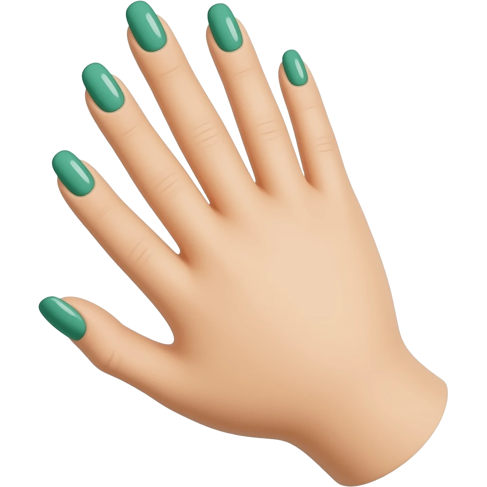 emoji 💅🏻 like that but the colour of nail polish shuld be green emoji
