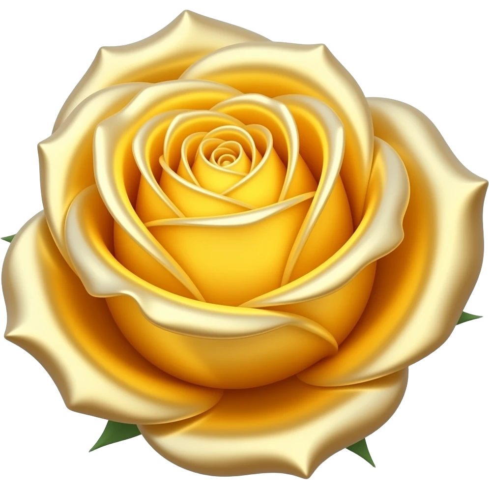 glowing bioluminescent, high detailed golden rose bloom emoji