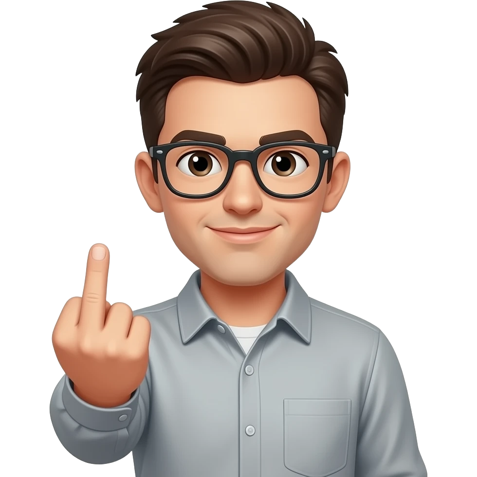 Somebody getting flipped off emoji