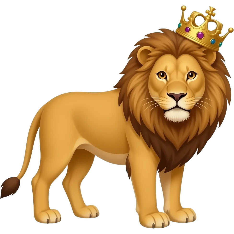 León con corona emoji