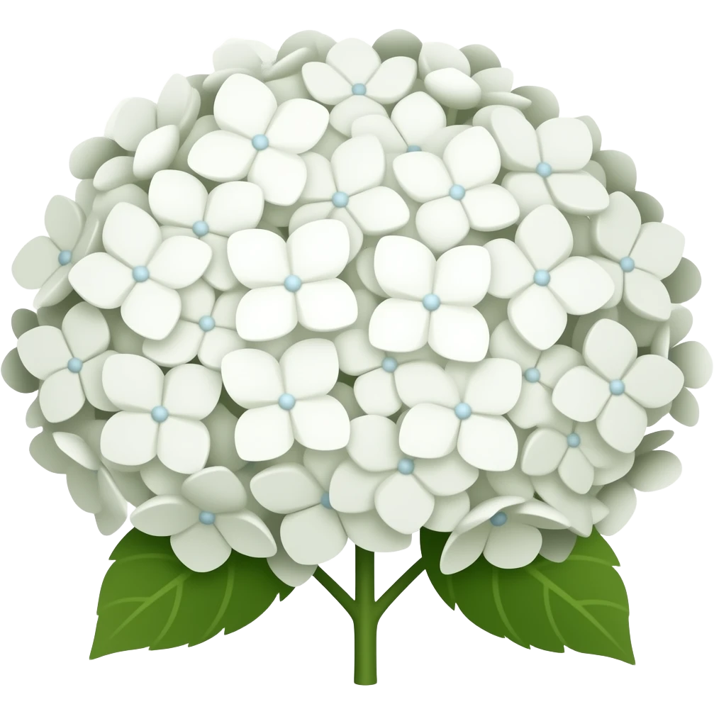 White hydrangeas emoji