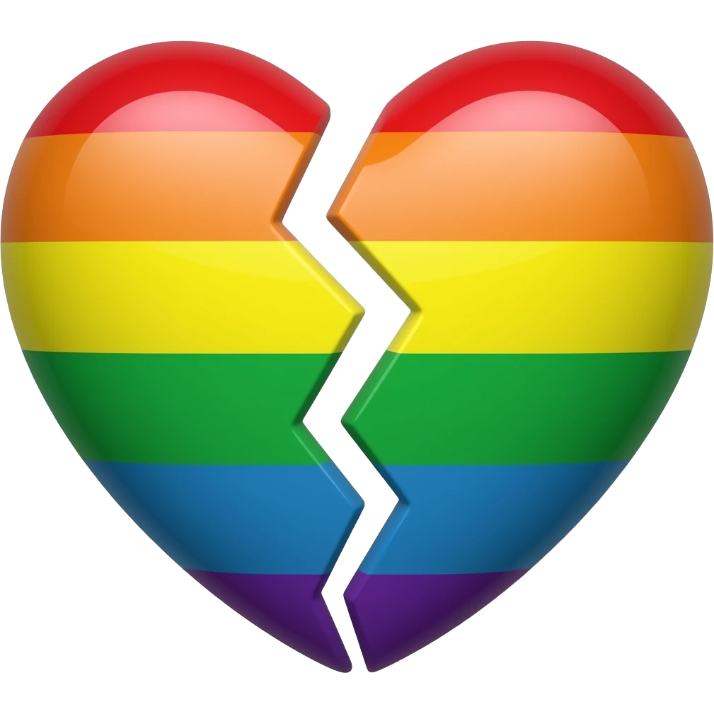 Broken heart rainbow emoji