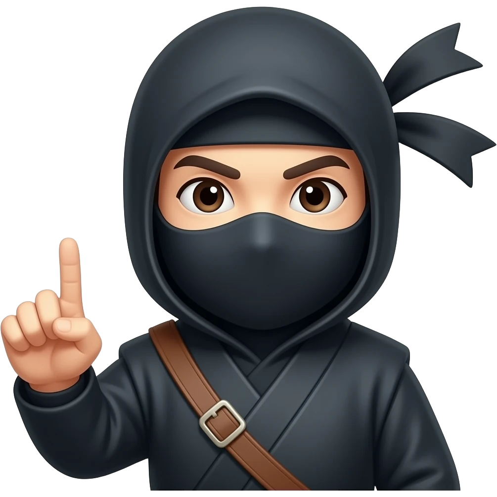 Ninja emoji with man gesture emoji emoji