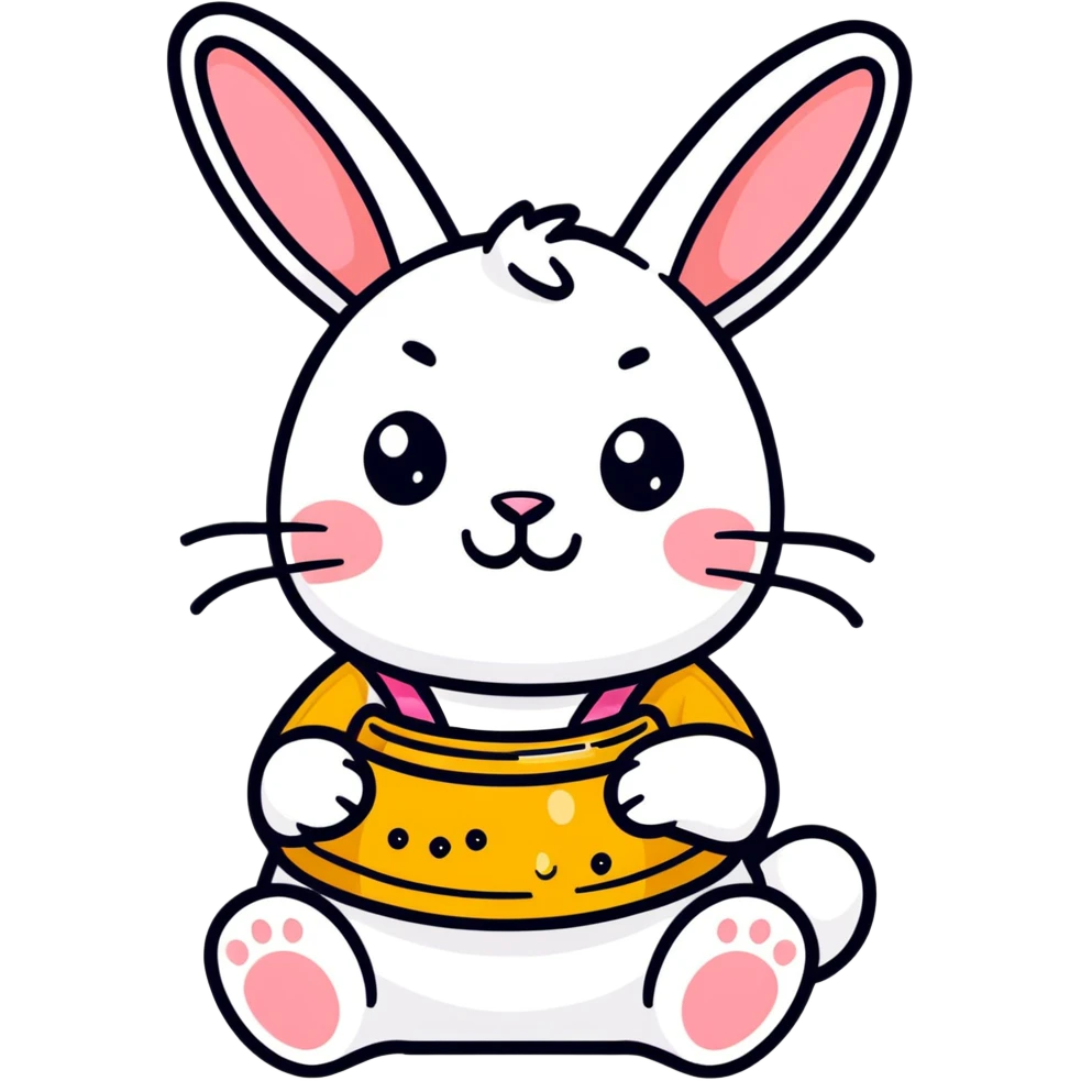 Jelly cat bunny with chav makeup emoji