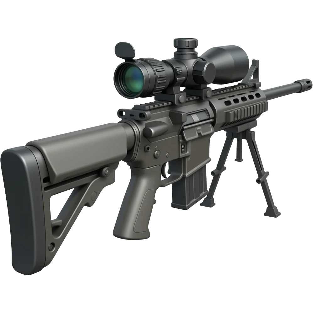 High detailed sniper gun that’s 8 feet long with a thermal scope emoji