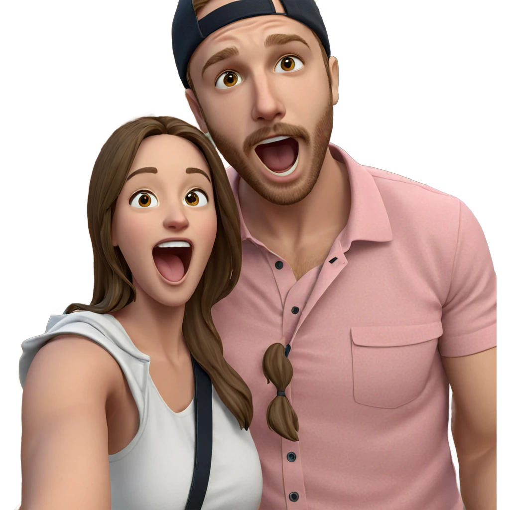 playful outdoor selfie moment emoji