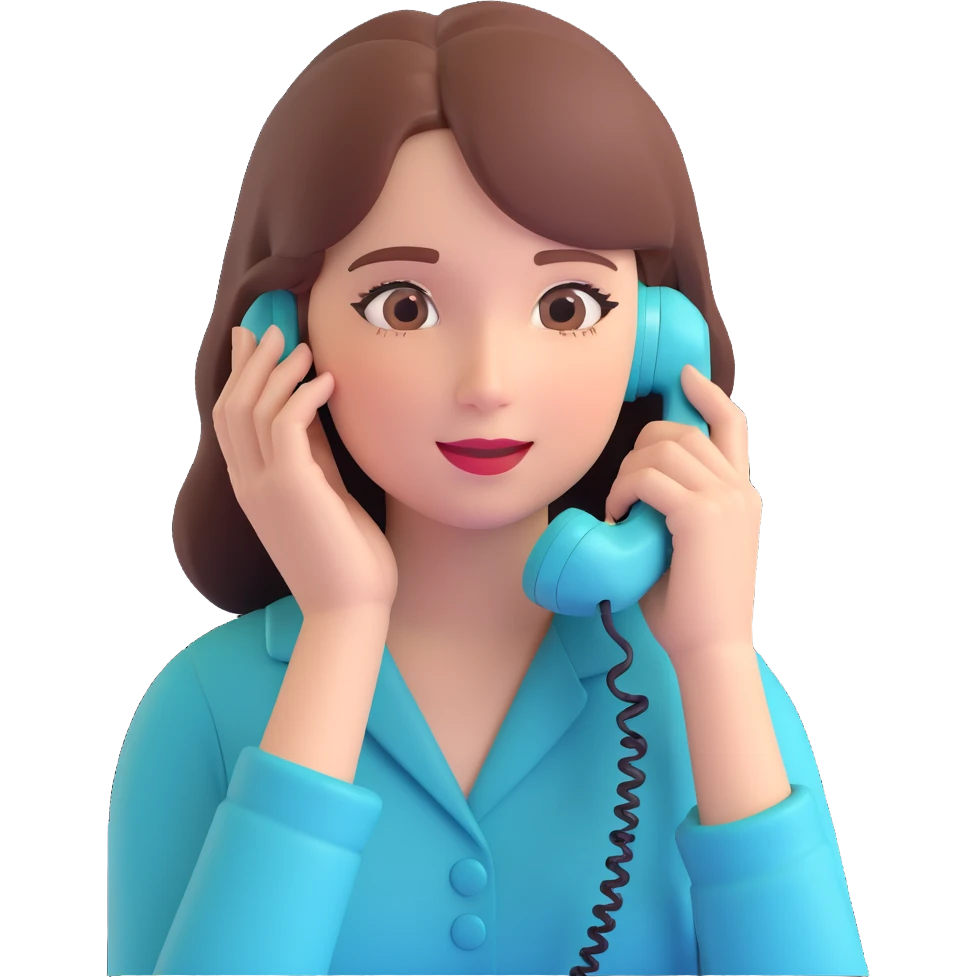 girl talking on phone bedroom background, close up pose emoji