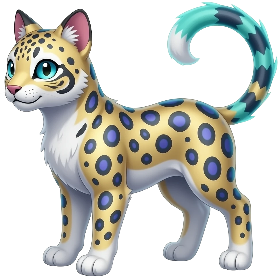 Digitigrade elemental realistic pretty elegant sleek shiny patterned quadrupedal Randomly marked randomly colored Absol-Purrloin-Shinx-Liepard-Electrike-Sprigatito-Litten-hybrid emoji