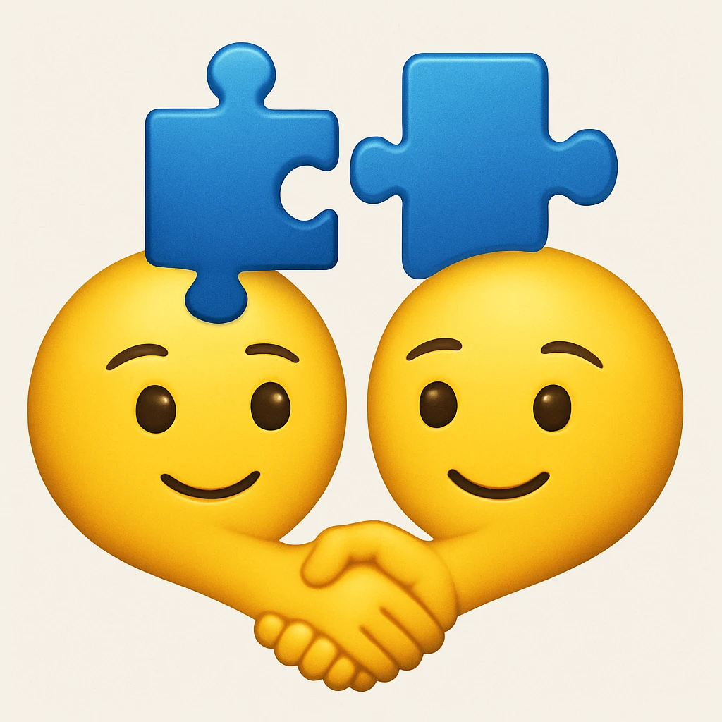 make the metaphor emoji of termin to Reconcile  emoji