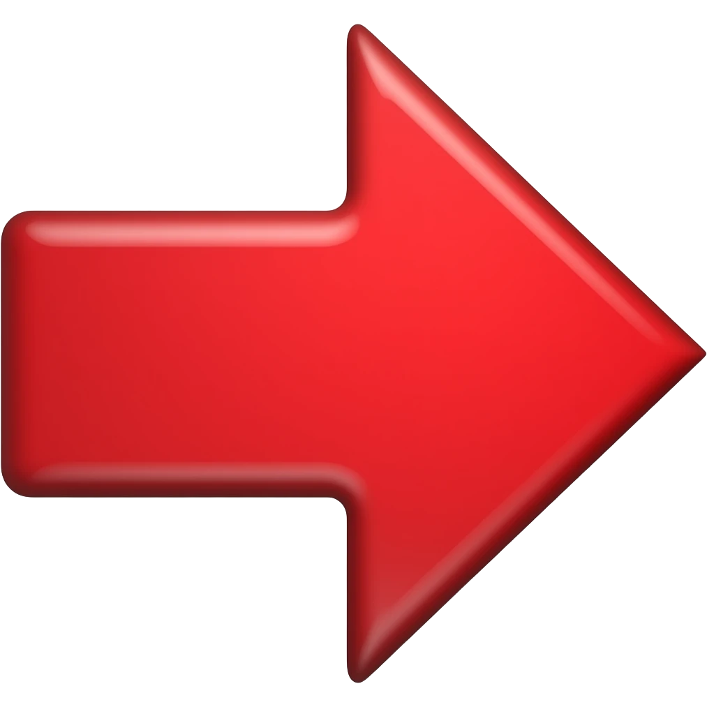 Clickbait type red Arrow emoji