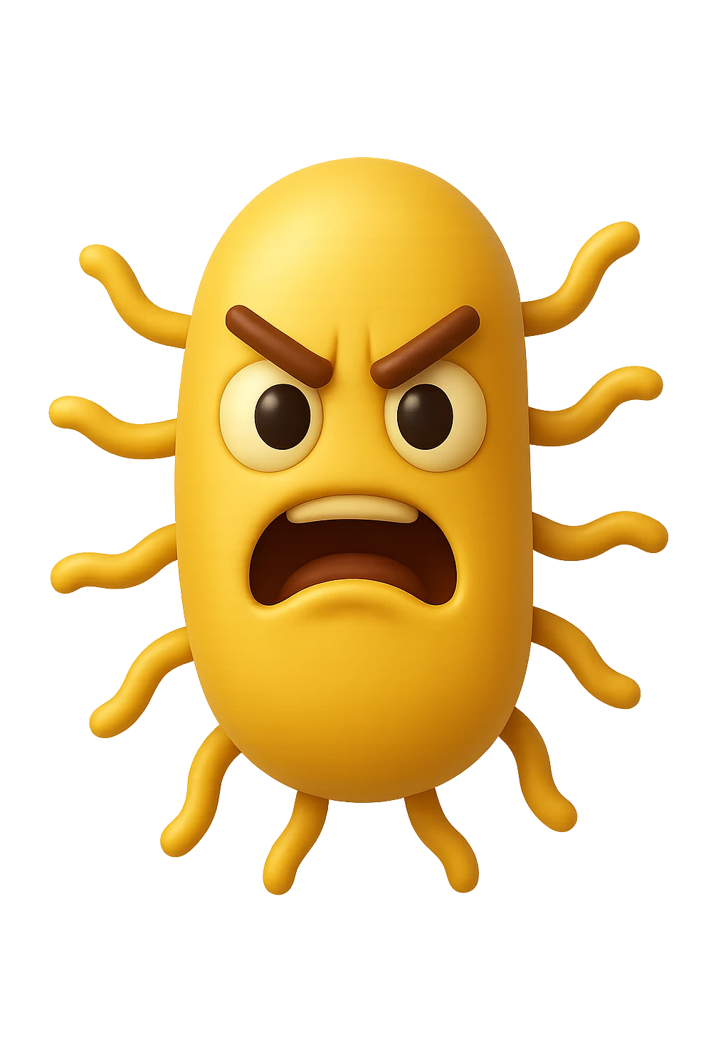 emoji 3d stile iphone di batteri intestinali cattivi 3d emoji