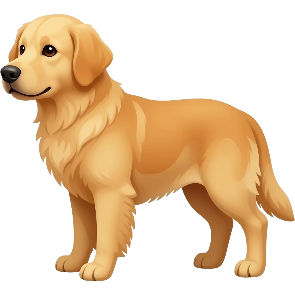 Walking golden retriever emoji